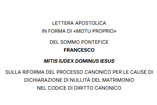L’Ecclesiologia del Proemio di Mitis Iudex
